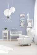 Miniatyrbild 4 av 5: Non woven-tapet barn tapet Profhome 381451-GU lätt texturerad matt färg blå grå vit 5,33 m2