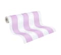 Miniatyrbild 2 av 5: Non woven-tapet ränder Profhome 381481-GU lätt texturerad matt färg rosa vit 5,33 m2