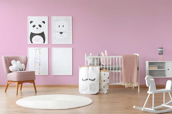 Non woven-tapet uni kulör Profhome 383228-GU lätt texturerad matt färg rosa 5,33 m2