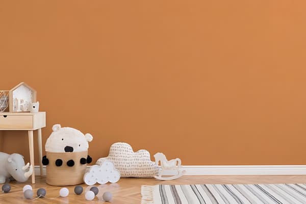 Non woven-tapet uni kulör Profhome 383266-GU lätt texturerad matt färg orange 5,33 m2