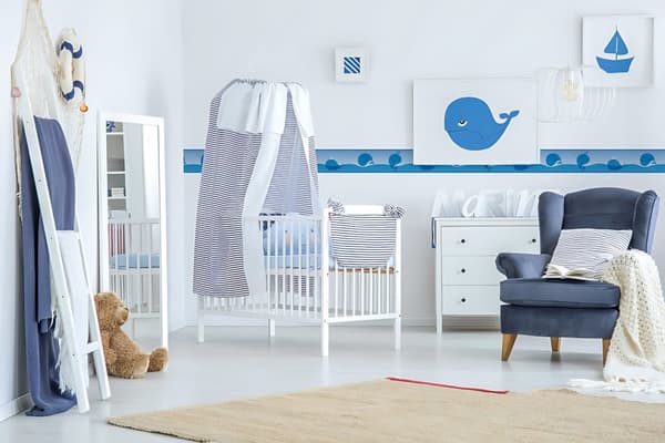 Reuna lapset tapetti Profhome 403721-GU hieman rakenteellinen matta färg sininen 0,75 m2