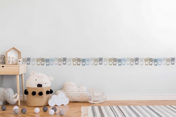 Reuna lapset tapetti Profhome 403738-GU hieman rakenteellinen matta färg sininen ruskea valkoinen harmaa 0,75 m2