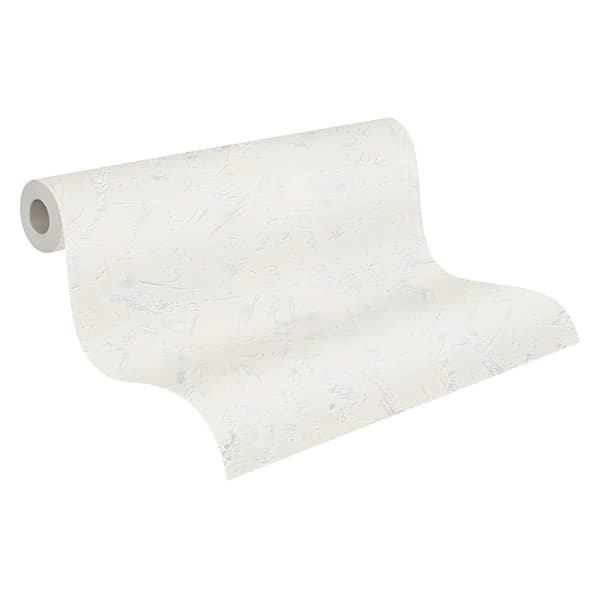 Övermålningsbar tapet textur Profhome 520319-GU lätt texturerad matt färg vit 26,5 m2