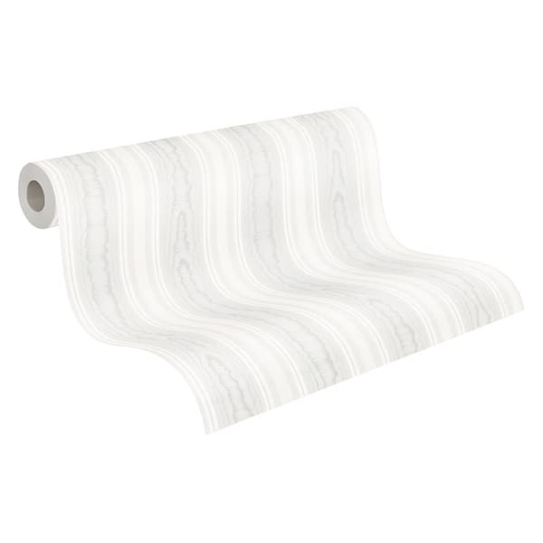 Tapet tyg utseende Profhome 765819-GU lätt texturerad matt färg vit 5,33 m2