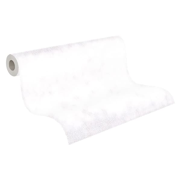 Övermålningsbar tapet textur Profhome 929310-GU lätt texturerad matt färg vit 26,5 m2