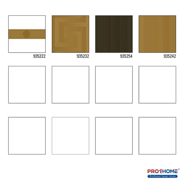 Kant ornament Profhome 935222-GU lätt texturerad glansigt färg guld 0,65 m2