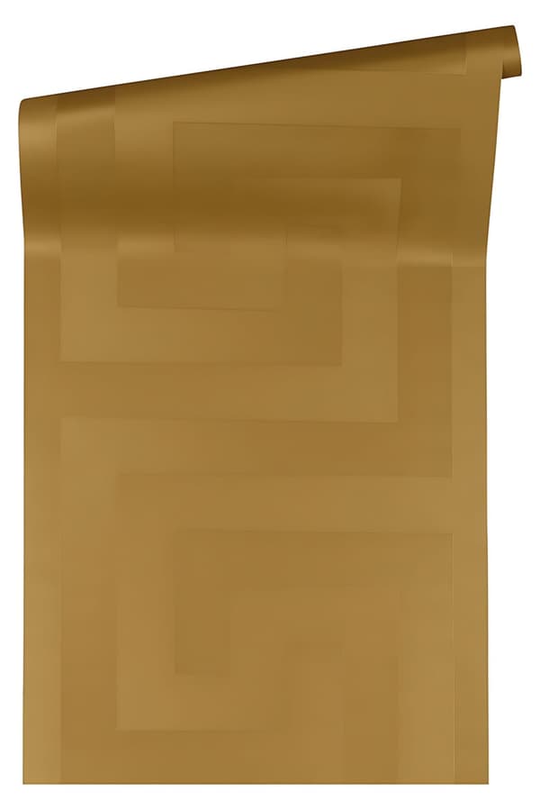 Non woven-tapet ornament Profhome 935232-GU slät glansigt färg guld 7,04 m2