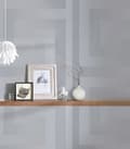 Miniatyrbild 5 av 6: Non woven-tapet ornament Profhome 935235-GU slät glansigt färg silver 7,04 m2
