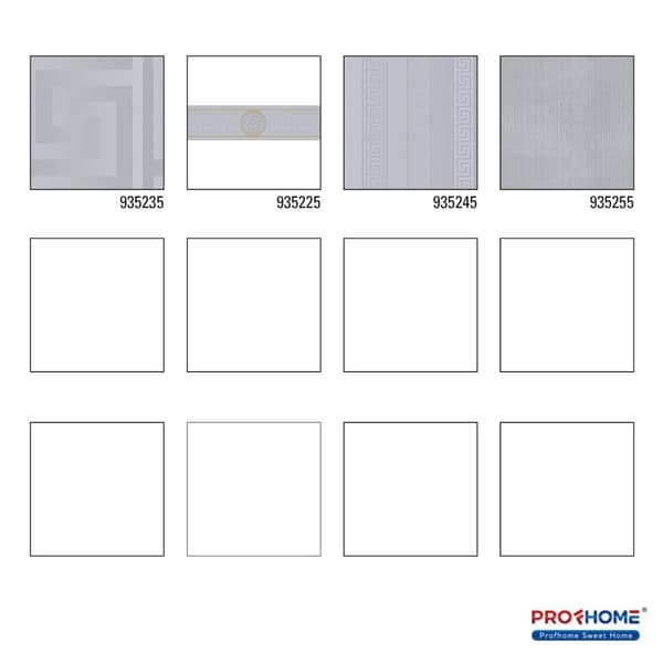 Non woven-tapet ornament Profhome 935235-GU slät glansigt färg silver 7,04 m2