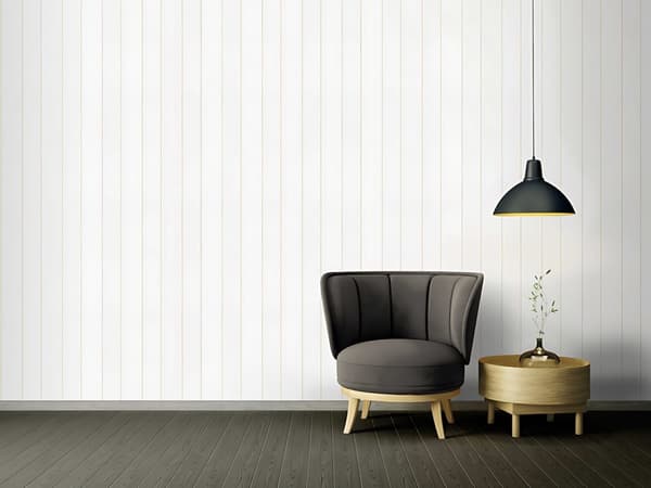 Non woven-tapet ränder Profhome 935241-GU lätt texturerad glansigt färg guld vit 7,04 m2