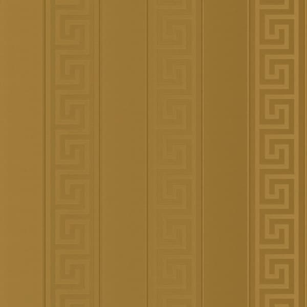 Non woven-tapet ränder Profhome 935242-GU lätt texturerad glansigt färg guld 7,04 m2