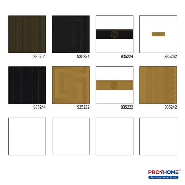 Non woven-tapet ränder Profhome 935254-GU slät glansigt färg svart guld 7,04 m2