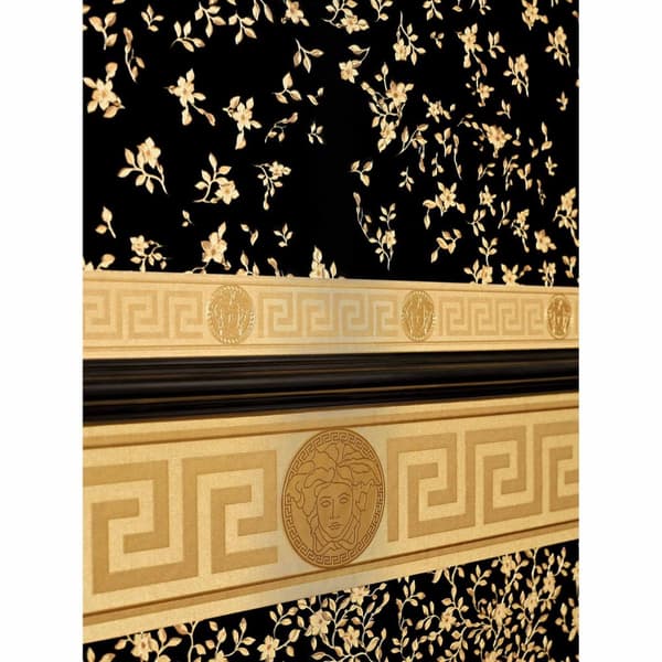 Kant ornament Profhome 935262-GU lätt texturerad glansigt färg guld 0,25 m2