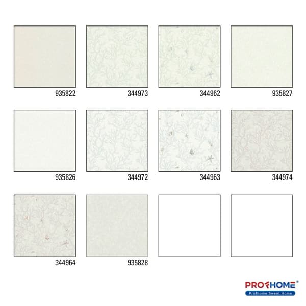 Non woven-tapet textur Profhome 935822-GU lätt texturerad glansigt färg vit 7,04 m2