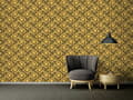 Miniatyrbild 4 av 6: Non woven-tapet barock Profhome 935834-GU texturerad glansigt mönster matt bakgrund färg guld svart 7,04 m2