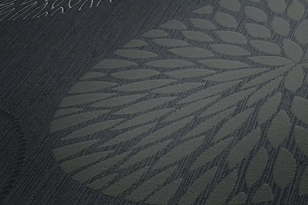 Non woven-tapet geometrisk Profhome 937911-GU lätt texturerad matt färg grå svart 5,33 m2