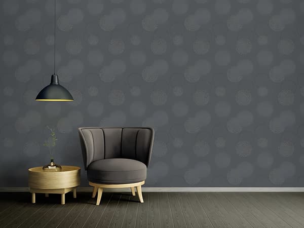 Non woven-tapet geometrisk Profhome 937911-GU lätt texturerad matt färg grå svart 5,33 m2