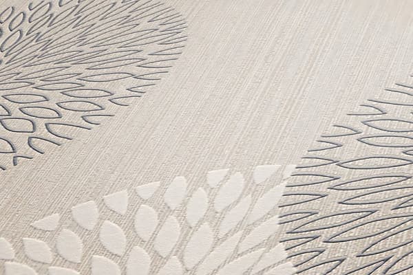 Non woven-tapet geometrisk Profhome 937912-GU texturerad matt färg beige silver grädde 5,33 m2