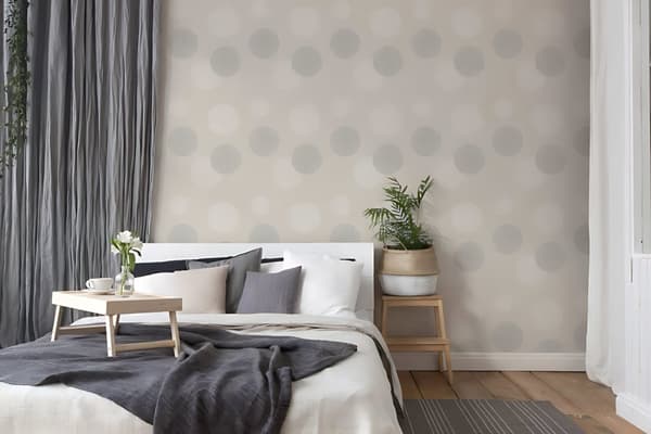Non woven-tapet geometrisk Profhome 937912-GU texturerad matt färg beige silver grädde 5,33 m2
