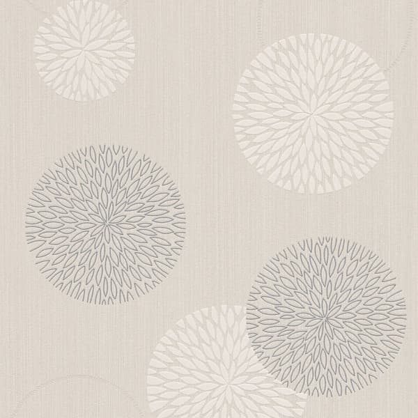 Non woven-tapet geometrisk Profhome 937912-GU texturerad matt färg beige silver grädde 5,33 m2