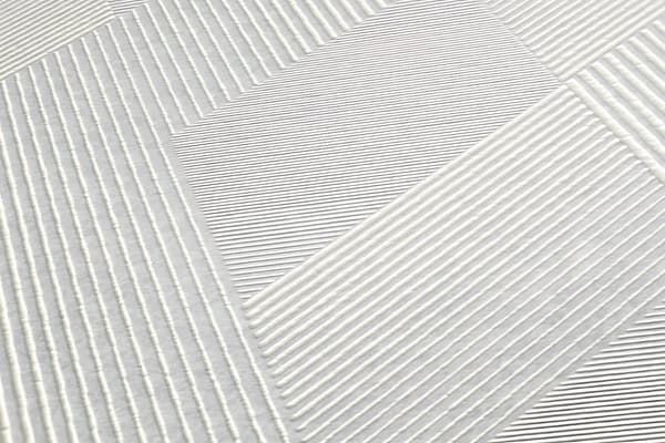 Övermålningsbar tapet romboidmönster Profhome 938731-GU texturerad matt färg vit 26,5 m2