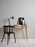 Miniatyrbild 8 av 8: Övermålningsbar tapet romboidmönster Profhome 938731-GU texturerad matt färg vit 26,5 m2