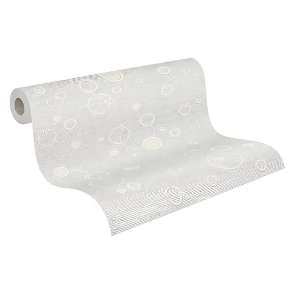 Maalattavat tapetit geometrinen Profhome 949011-GU rakenteellinen matta färg valkoinen 26,5 m2
