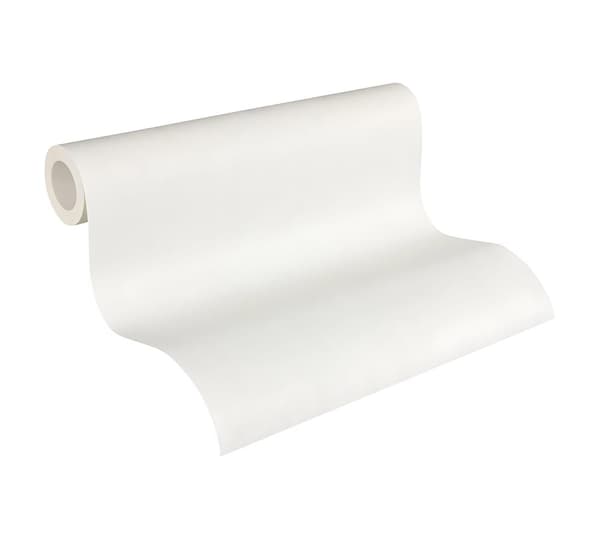 Övermålningsbar tapet randigt mönster Profhome 950918-GU lätt texturerad matt färg vit 5,33 m2