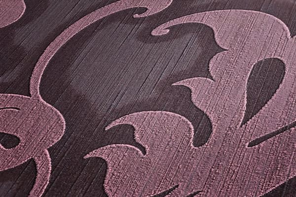 Textiltapet barock Profhome 954905-GU texturerad matt färg violett pärla björnbär 5,33 m2