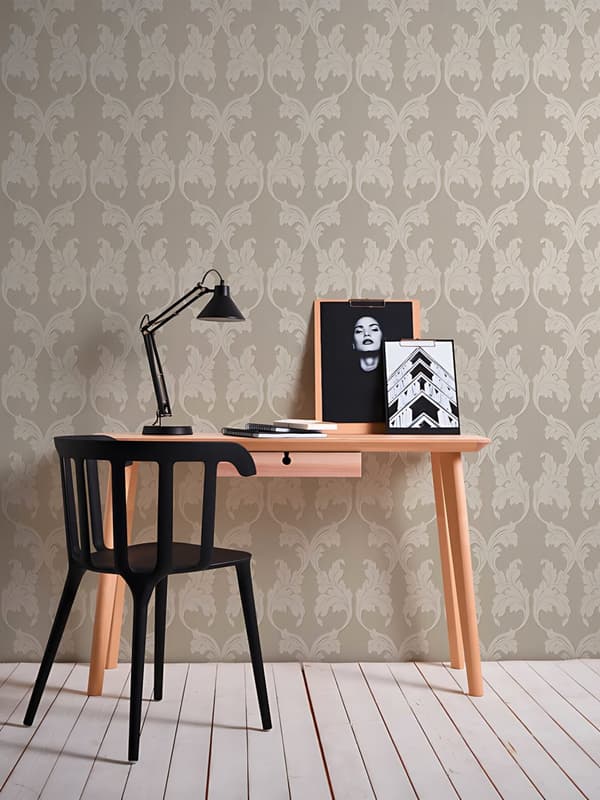 Textiltapet barock Profhome 956281-GU texturerad matt färg beige 5,33 m2
