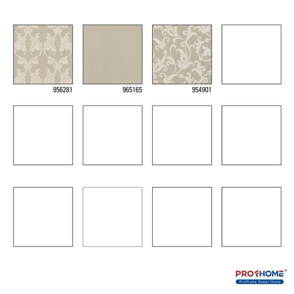 Textiltapet barock Profhome 956281-GU texturerad matt färg beige 5,33 m2