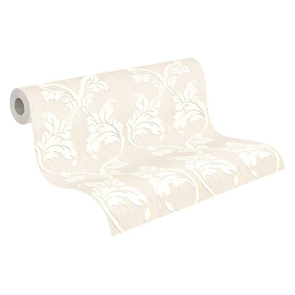 Tekstiltapet barok Profhome 956287-gu tekstureret mat färg beige creme guld 5,33 m2