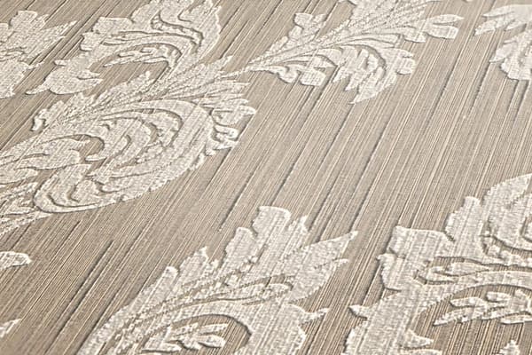 Tekstiltapet barok Profhome 956301-gu tekstureret mat färg beige 5,33 m2