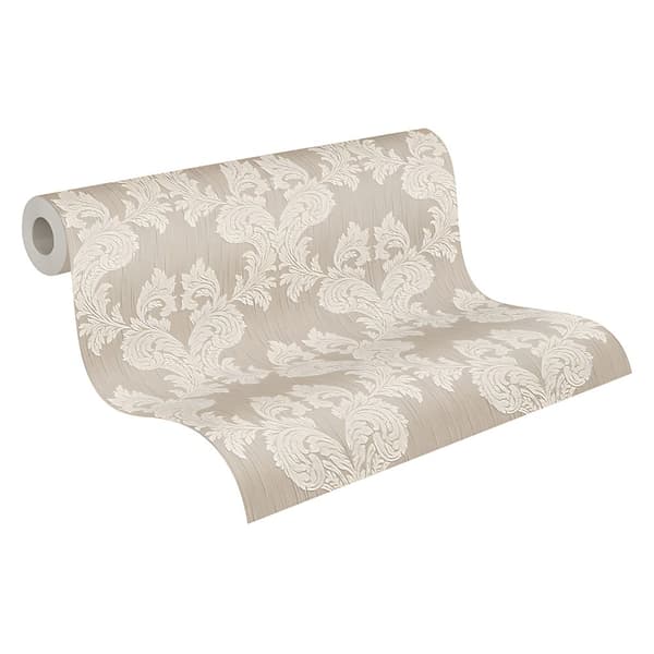 Tekstiltapet barok Profhome 956301-gu tekstureret mat färg beige 5,33 m2