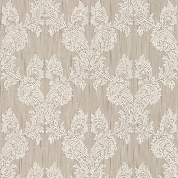 Tekstiltapet barok Profhome 956301-gu tekstureret mat färg beige 5,33 m2