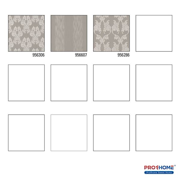 Textiltapet barock Profhome 956306-GU texturerad matt färg grå beige 5,33 m2