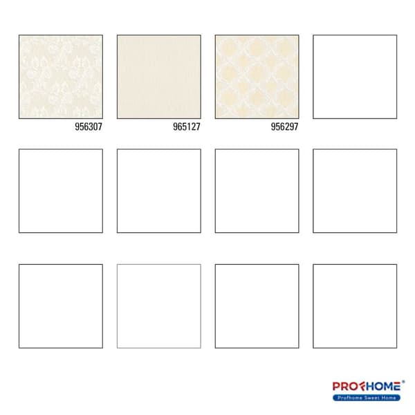 Textiltapet barock Profhome 956307-GU texturerad matt färg grädde beige 5,33 m2