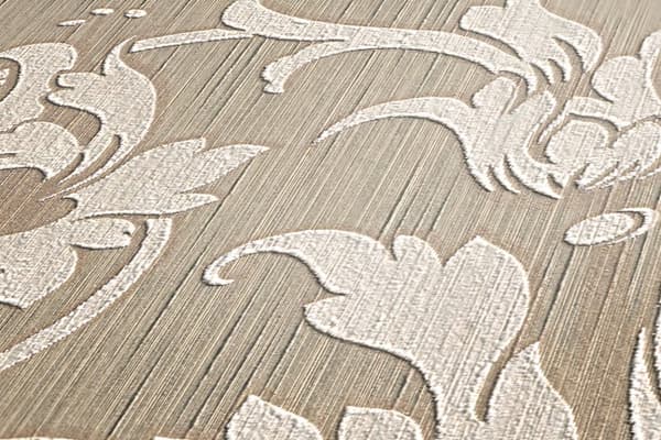 Textiltapet Blommig Profhome 956331-GU texturerad matt färg beige 5,33 m2
