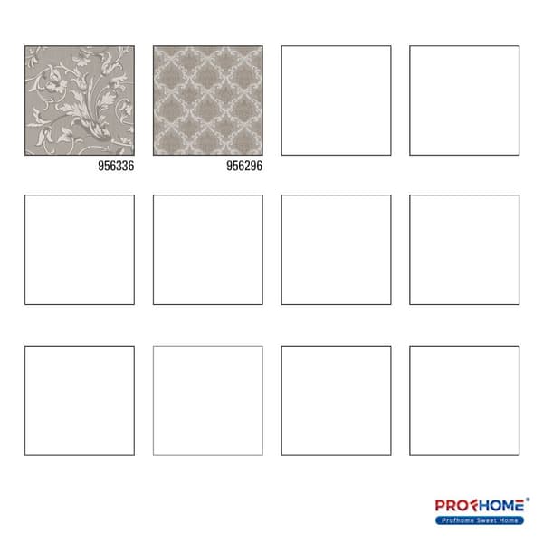 Textiltapet Blommig Profhome 956336-GU texturerad matt färg grå beige 5,33 m2