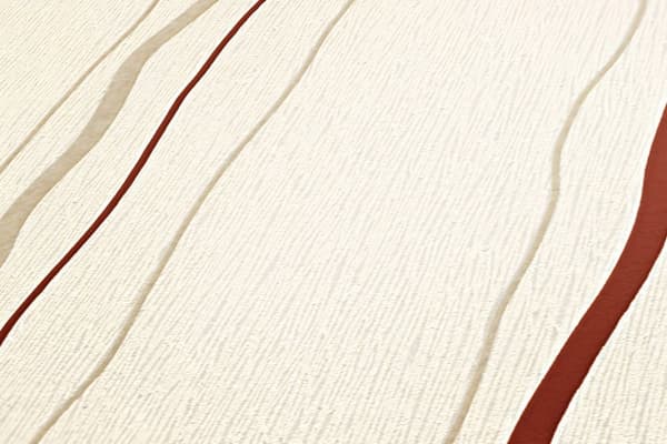 Non woven-tapet vågiga linjer Profhome 958731-GU texturerad matt färg grädde röd beige 5,33 m2