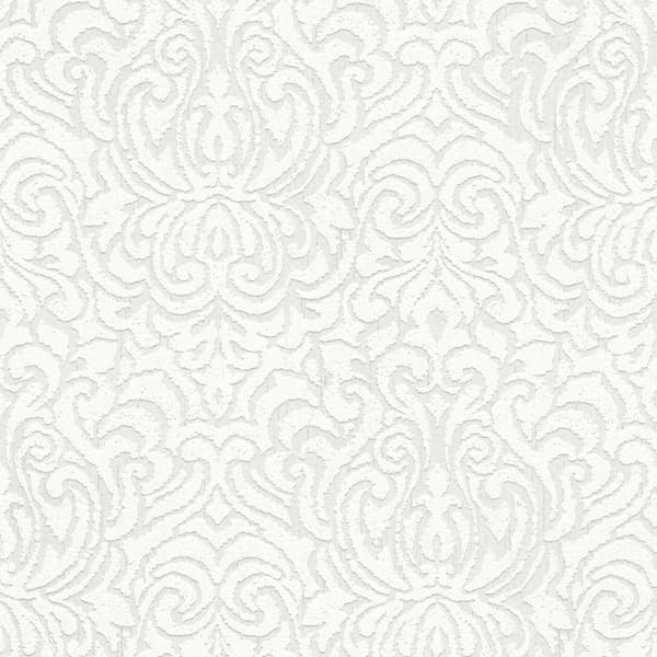 Textiltapet tyg utseende Profhome 961932-GU texturerad matt färg vit 5,33 m2