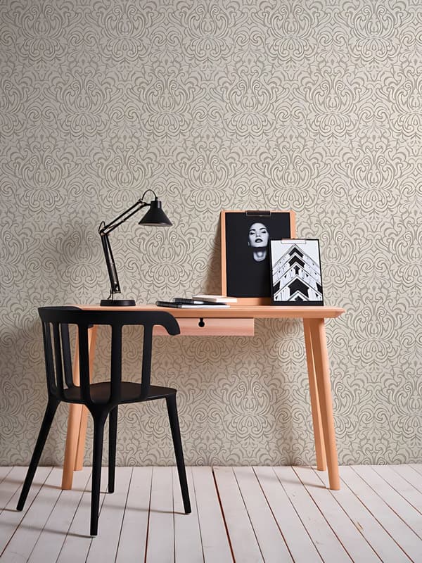 Textiltapet tyg utseende Profhome 961933-GU texturerad matt färg beige grädde 5,33 m2