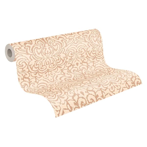 Tekstiltapet Profhome 961934-gu tekstureret mat färg beige 5,33 m2