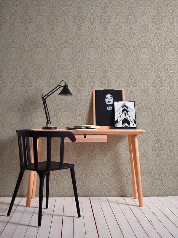 Textiltapet tyg utseende Profhome 961956-GU texturerad matt färg brun beige 5,33 m2