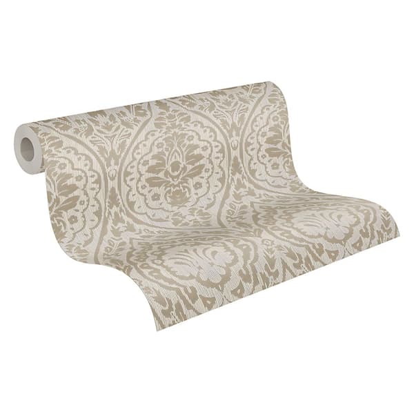Textiltapet tyg utseende Profhome 961956-GU texturerad matt färg brun beige 5,33 m2