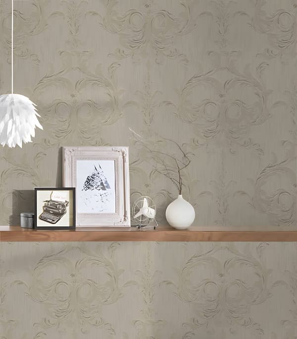 Textiltapet tyg utseende Profhome 961963-GU texturerad matt färg brun beige 5,33 m2