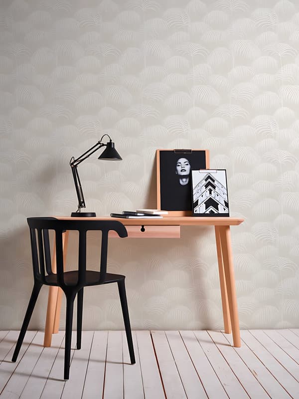 Textiltapet tyg utseende Profhome 961981-GU texturerad matt färg grädde vit 5,33 m2