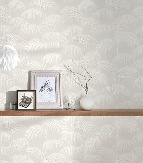 Textiltapet tyg utseende Profhome 961981-GU texturerad matt färg grädde vit 5,33 m2