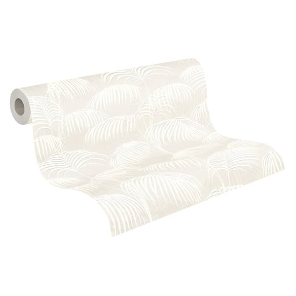 Textiltapet tyg utseende Profhome 961981-GU texturerad matt färg grädde vit 5,33 m2