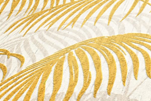 Textiltapet tyg utseende Profhome 961982-GU texturerad matt färg guld gul vit 5,33 m2